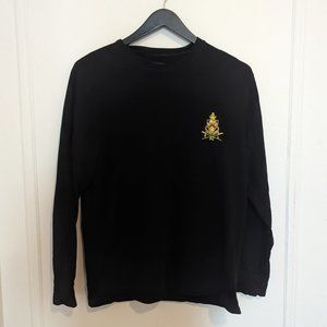 RARE Ralph Lauren Polo Men's Black Crewneck Sweater W/Logo on Front - X Large